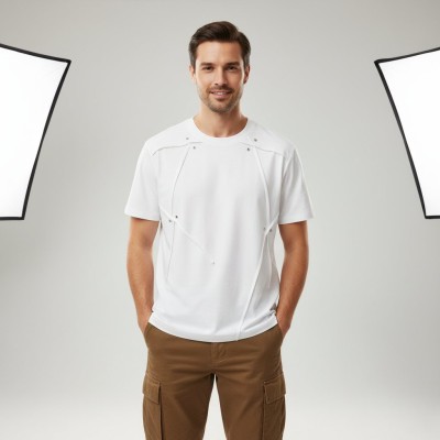 Metal Premium Drop Shoulder White