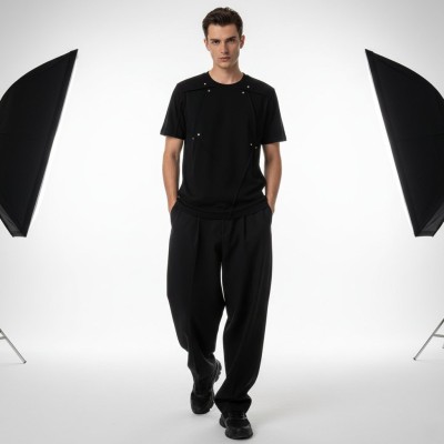 Metal Premium Drop Shoulder Black