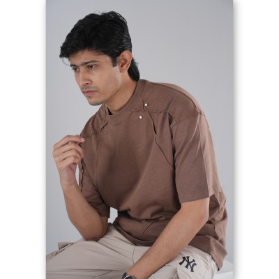 Metal Premium Drop Shoulder Acid Tuscan Tan